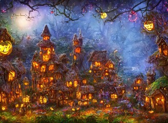 Obraz na płótnie Canvas Halloween Town