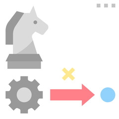 strategy flat style icon