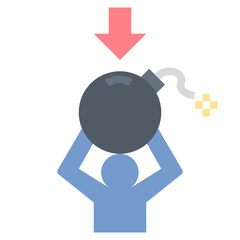 stress flat style icon