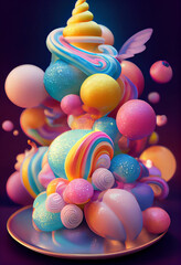 Fototapeta na wymiar Candyworld of Colors