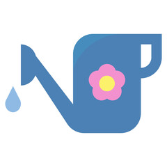 watering can flat style icon