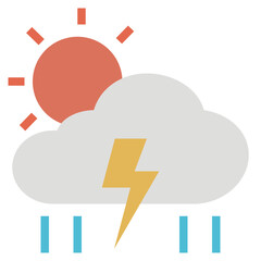 weather flat style icon