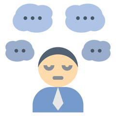 worry flat style icon