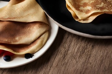 fresh crepes for breakfast, a filling and healthy food item