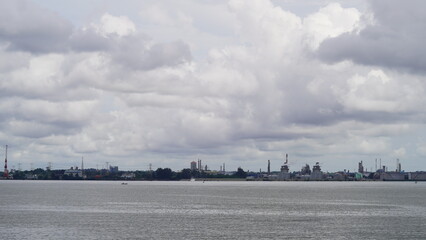 clouds over the river