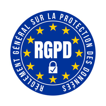 Symbole RGPD r&egrave;glement g&eacute;n&eacute;ral sur la protection des donn&eacute;es
