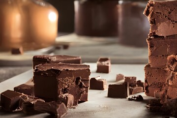 a photo of fudge, sweet and sugary dessert, snack food