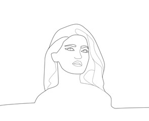 sketch of a person woman line drawing 