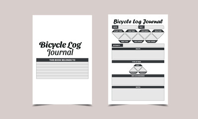Bicycle Log Book KDP Journal for Low content KDP interior