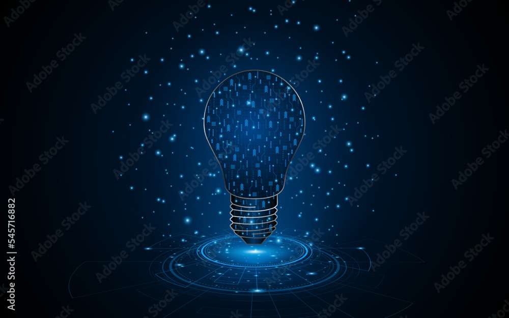Poster concept of electric power or creativity. advanced technology background of power circuit boards or l