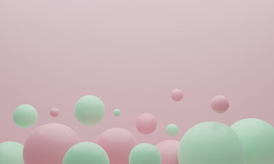 Abstract 3d background. 3d rendering with colorful sphere balls.	