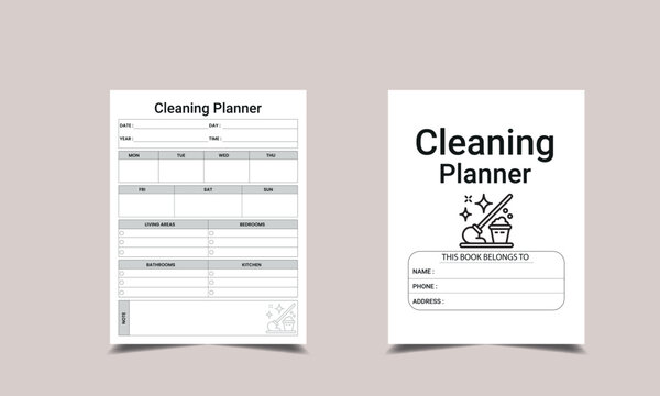 Cleaning Planner KDP interior