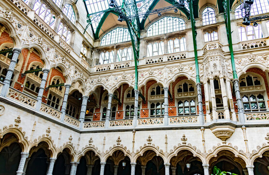 Interior of the bourse of Antwerp, Belgium