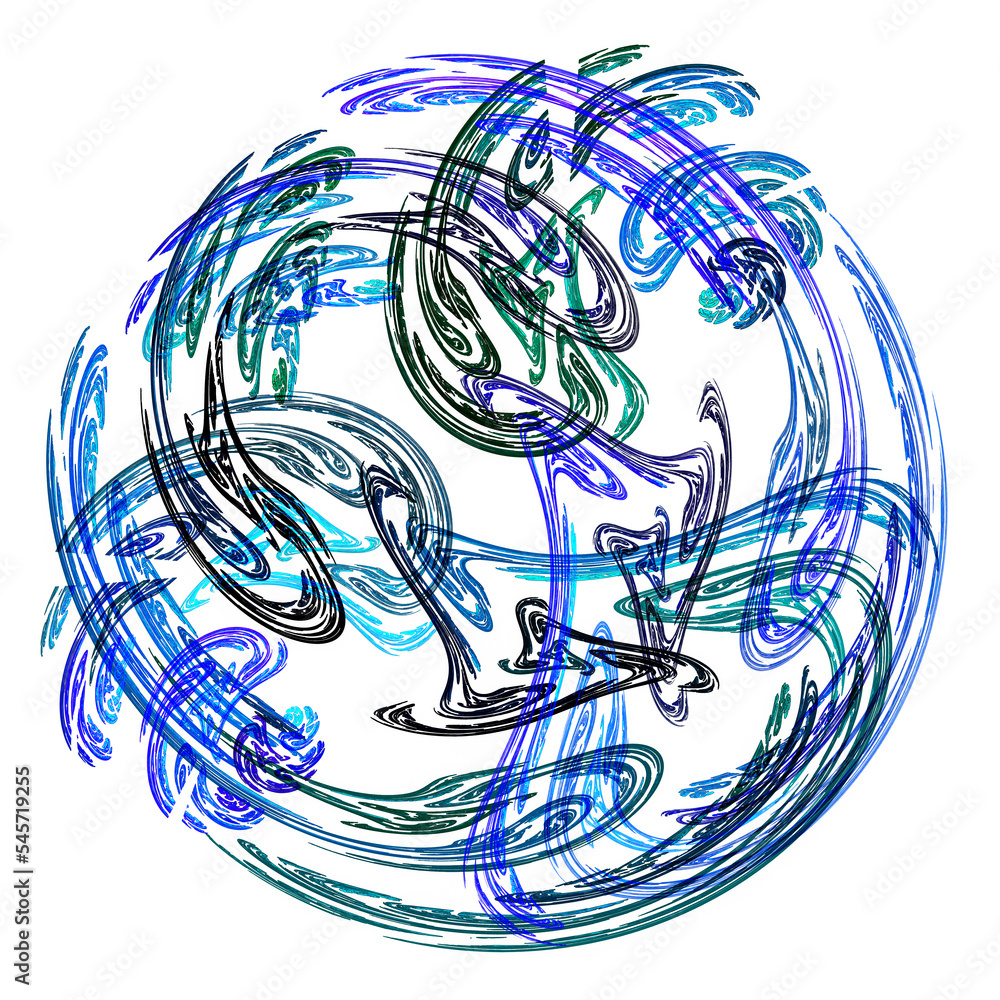 Poster a transparent ball with patterns rotates on a white background. festive graphic design element. 3d r