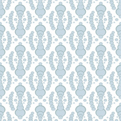 Blue abstract geometric seamless background. Pattern with circles.