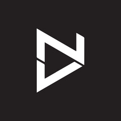 Creative Letter NV Logo Design Icon , NV Vector Logo Template