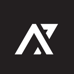 Creative Letter A7 Logo Design Icon , A7 Vector Logo Template