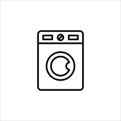 washing machine icon vector. electric appliances icon line style on white background