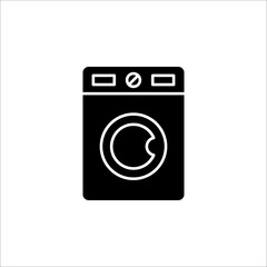 washing machine icon vector. electric appliances icon line style on white background