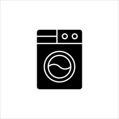 washing machine icon vector. electric appliances icon line style on white background
