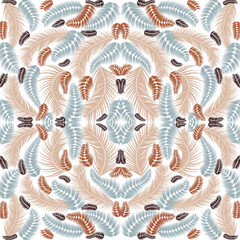 seamless pattern a feather