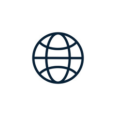 Globe world icon vector logo design template