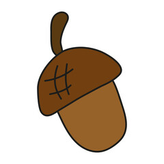 autumn acorn isolated