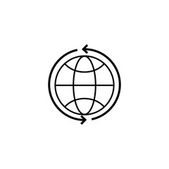 Globe world icon vector logo design template