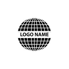 Globe world icon vector logo design template
