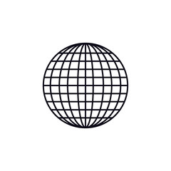 Globe world icon vector logo design template