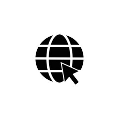 Globe world icon vector logo design template