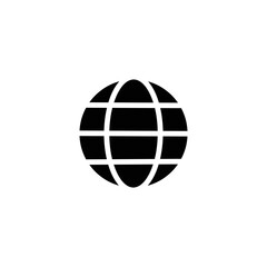 Globe world icon vector logo design template
