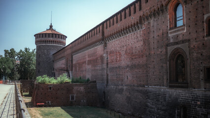 Fototapeta premium Milano, Italy architecture castle