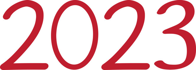 2023 new year - red colored banner - vector illustration	
