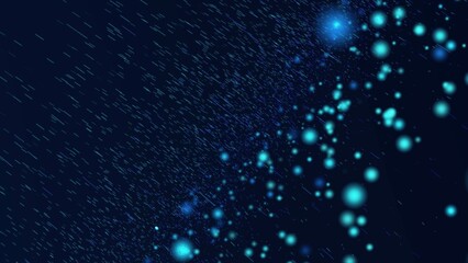 Abstract digital particle wave and light abstract background, animation cyber or technology background.	
