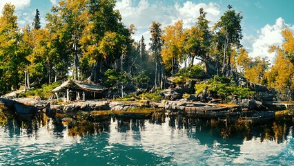 Obraz premium Beautiful natural scenery. Made by AI.