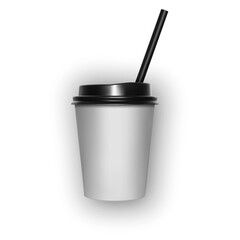 Paper cup of coffee. Realistic illustration of Paper cup. Vector format