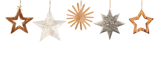 Weihnachtssterne isoliert auf weissem Hintergrund