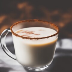 Holiday Christmas Eggnog Latte Drink