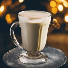 Holiday Christmas Eggnog Latte Drink