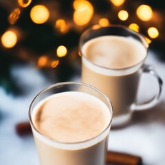 Holiday Christmas Eggnog Latte Drink