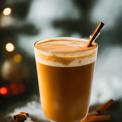 Holiday Christmas Eggnog Latte Drink