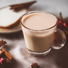 Holiday Christmas Eggnog Latte Drink