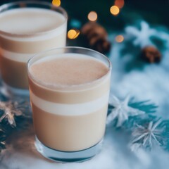 Holiday Christmas Eggnog Latte Drink