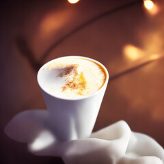 Holiday Christmas Eggnog Latte Drink