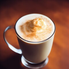 Holiday Christmas Eggnog Latte Drink