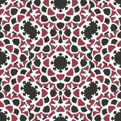 Seamless texture with arabic geometric ornament. Vector asian mosaic pattern with decorative elements