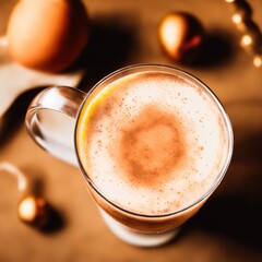 Holiday Christmas Eggnog Latte Drink