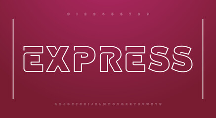 Line Tech font. Modern line font alphabet. Internet, electric letter fonts. Creative font for electronic dance music. MINIMAL digital technology typography and number set.