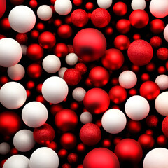 Red and White christmas balls